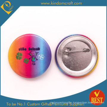 Personal Tailor Tin Button Badge with Iridescence and Cute Logo